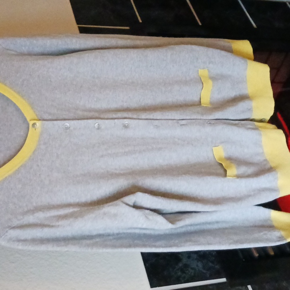 Old Navy Gray and Yellow Sweater - Picture 2 of 6